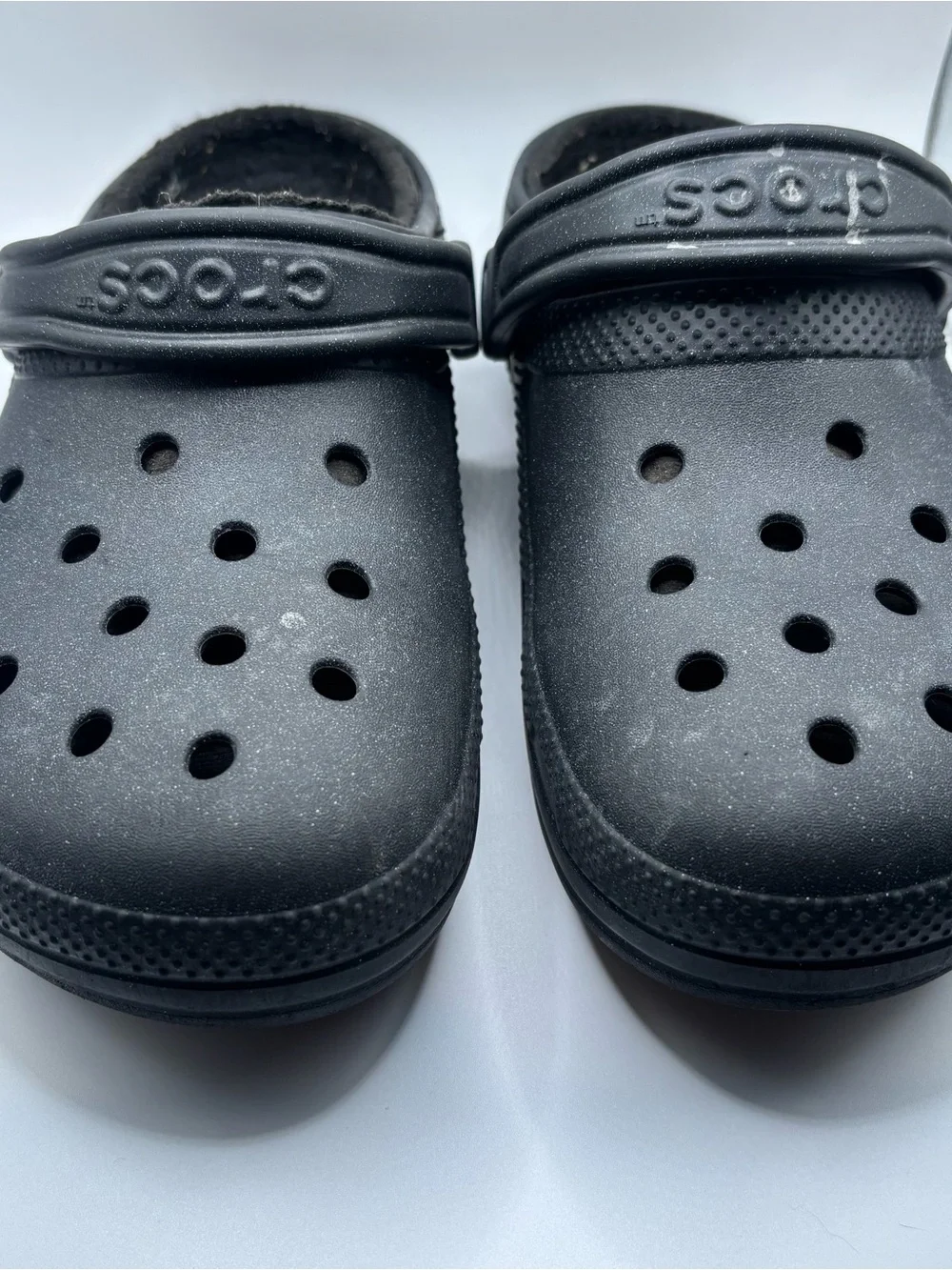 Crocs Classic Lined Clogs Black Mens 7 Womens 9